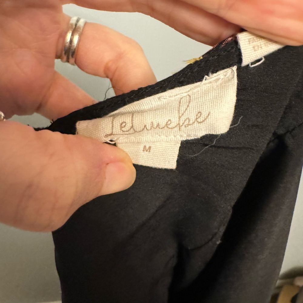 Anthropologie Black Maxi Dress with Intricate Patterns and ruffles medium - Picture 5 of 5